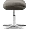 Flegg Ottoman / Hocker Elegant Silver Velvet