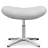 Flegg Ottoman / Hocker Licht Grijs Kasjmier