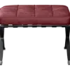 Barcelona Ottoman Bordeaux Red Velvet | Black Frame