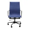 Cavel CD 119 Bureaustoel Blauw Linnen | Zwart Frame