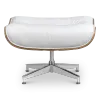 Cavel Lounge Chair Wit Leer | Walnoot Schalen