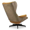 Cavel Lounge Chair Bruin Boucle | Walnoot Schalen