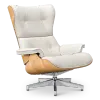 Cavel Lounge Chair Wit Boucle | Essen Schalen