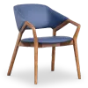 Japandi Eetkamerstoel Candorra | Blauw | Walnoot
