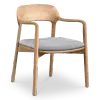 Kennedy Eetkamerstoel | Naturel Essen | Grijs Boucle