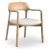 Kennedy Eetkamerstoel | Essen Hout | Wit Teddy / Boucle