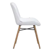 Eetkamerstoel Ferd | Wit Boucle | Eiken Onderstel
