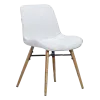 Eetkamerstoel Ferd | Wit Boucle | Eiken Onderstel