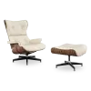 Cavel Lounge Chair Offwhite Leer | Naturel Palissander Schalen