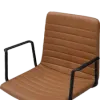Cavel Lincoln Bureaustoel | Cognac PU Leer | Mat Zwart