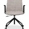 Cavel Lincoln Bureaustoel | Zand OTE Stof | Mat Zwart