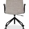 Cavel Lincoln Bureaustoel | Zand OTE Stof | Mat Zwart
