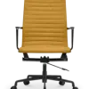 Cavel CD 119 Bureaustoel Oker Linnen | Zwart Frame