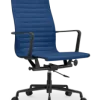 Cavel CD 119 Bureaustoel Blauw Linnen | Zwart Frame