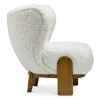 Little Kita Fauteuil Wit | Walnoot Pootjes