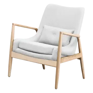 Cavel Flyder Scandinavische Lounge Chair Teddy Wit Essen