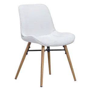 Eetkamerstoel Ferd | Wit Boucle | Eiken Onderstel