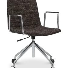 Cavel Lincoln Bureaustoel | Bruin OTE Stof | Chroom