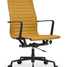 Cavel CD 119 Bureaustoel Oker Linnen | Zwart Frame