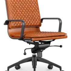 Diamond Softpad Bureaustoel Cognac | Lage Rug