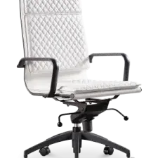 Diamond Softpad Bureaustoel Wit | Hoge Rug