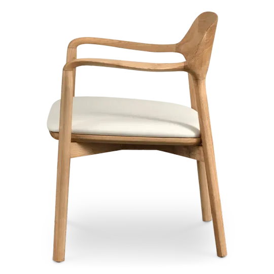 Kennedy Eetkamerstoel | Naturel Essen | Offwhite Zitting Kennedy Eetkamerstoel | Naturel Essen | Offwhite Zitting