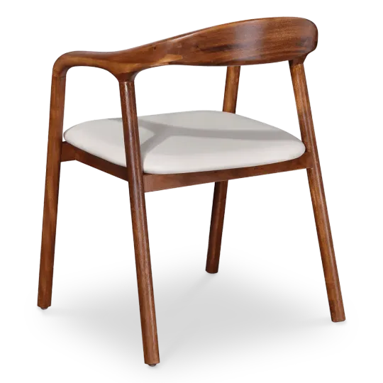 Artson Eetkamerstoel | Walnoot Hout | Wit PU Leer Artson Eetkamerstoel | Walnoot Hout | Wit PU Leer