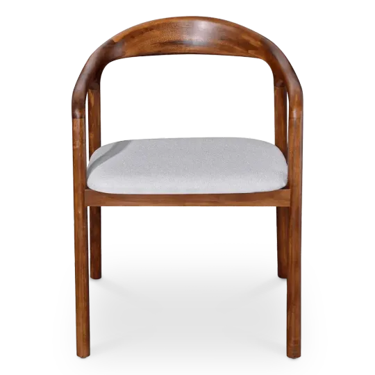 Artson Eetkamerstoel | Walnoot Hout | Wit Boucle