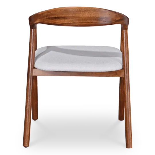 Artson Eetkamerstoel | Walnoot Hout | Wit Boucle