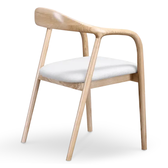 Artson Eetkamerstoel | Essen | Wit Boucle Artson Eetkamerstoel | Essen | Wit Boucle
