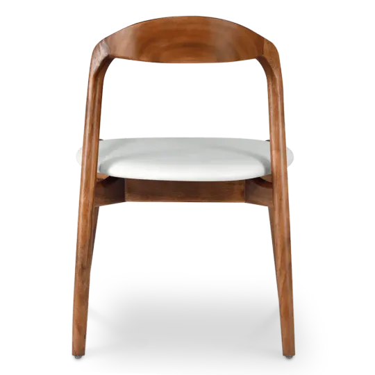 Bow Eetkamerstoel | Walnoot Hout | Offwhite PU Leer Bow Eetkamerstoel | Walnoot Hout | Offwhite PU Leer
