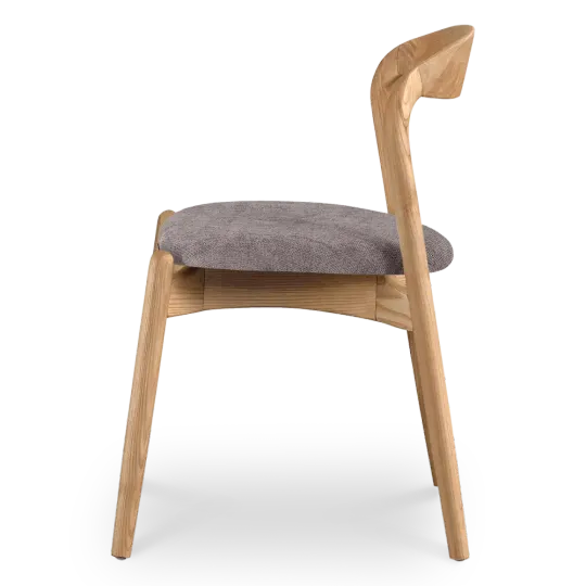 Bow Eetkamerstoel | Essen Hout | Grijs Bruin Chenille Bow Eetkamerstoel | Essen Hout | Grijs Bruin Chenille