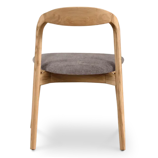 Bow Eetkamerstoel | Essen Hout | Grijs Bruin Chenille Bow Eetkamerstoel | Essen Hout | Grijs Bruin Chenille