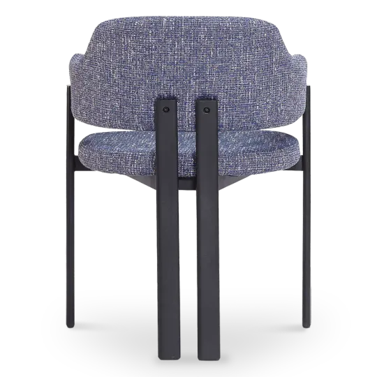 Japandi Eetkamerstoel Isamu | Blauw OTE | Zwart Onderstel