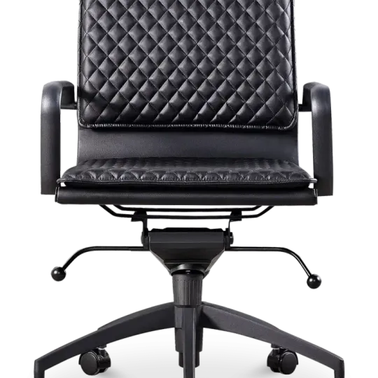 Diamond Softpad Bureaustoel Zwart | Lage Rug