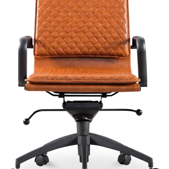 Diamond Softpad Bureaustoel Cognac | Lage Rug Diamond Softpad Bureaustoel Cognac | Lage Rug
