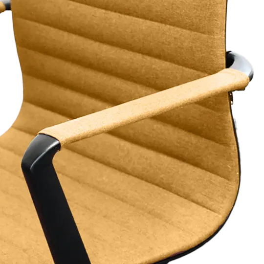 Cavel CD 119 Bureaustoel Oker Linnen | Zwart Frame