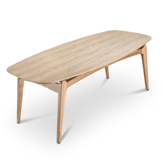 Eettafel Japandi Deens Ovaal Eiken Eettafel Japandi Deens Ovaal Eiken