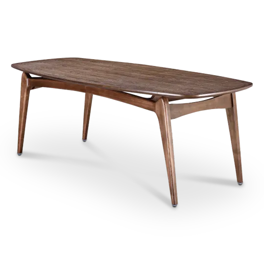 Eettafel Japandi Deens Ovaal Walnoot Eettafel Japandi Deens Ovaal Walnoot