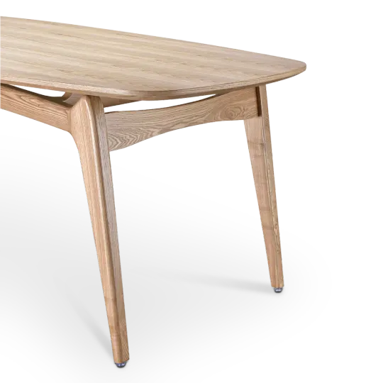 Eettafel Japandi Deens Ovaal Eiken Eettafel Japandi Deens Ovaal Eiken