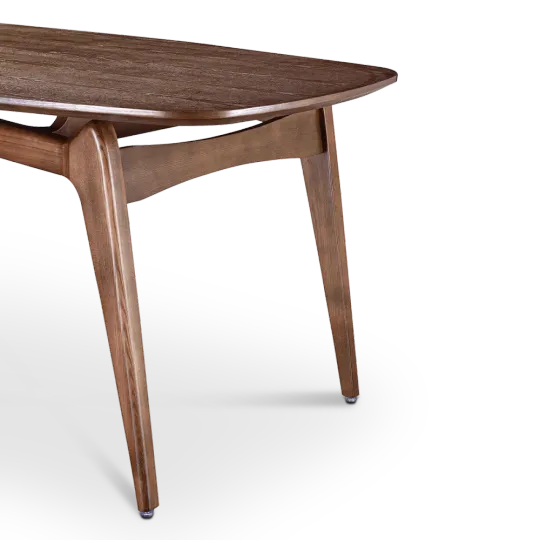 Eettafel Japandi Deens Ovaal Walnoot Eettafel walnoot