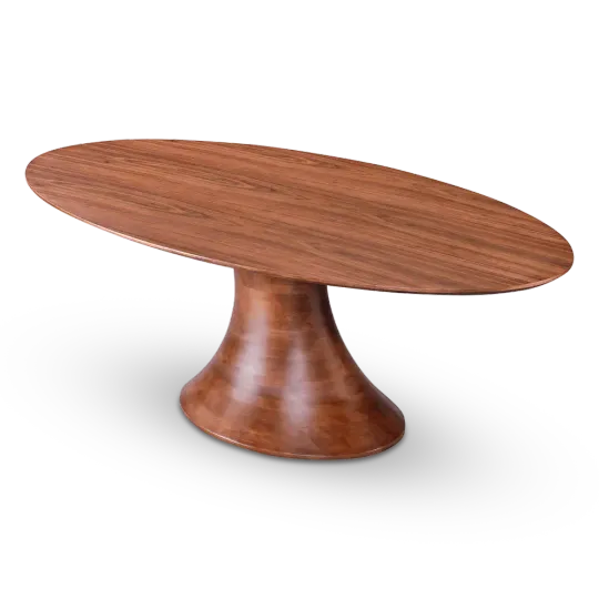 Ovale Tulip Eettafel Walnoot