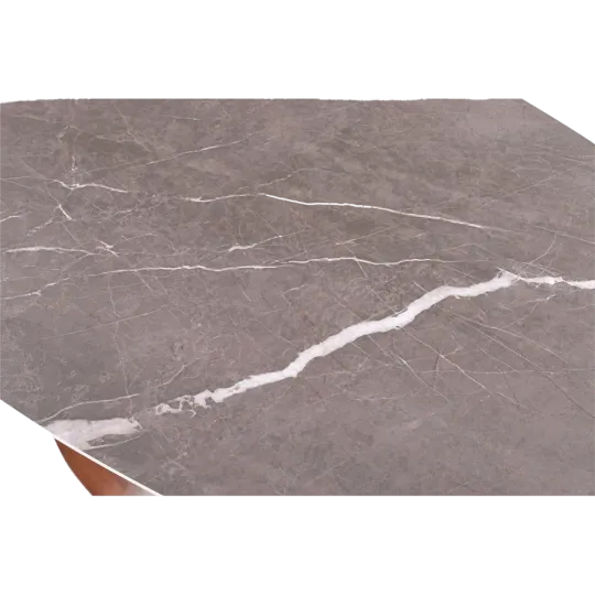 Ovale Tulip Eettafel | Antraciet Keramiek | Walnoot Onderstel