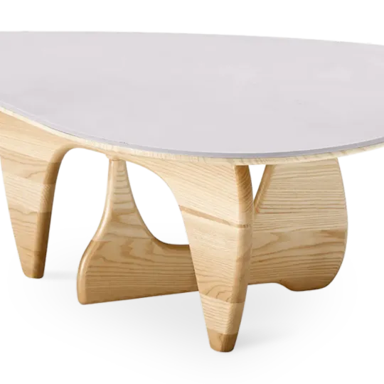 Japandi Salontafel Sabi | Wit Keramiek | Essen Onderstel