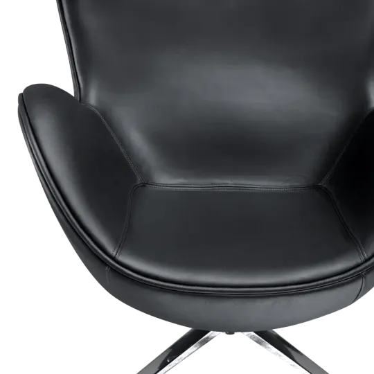 Flag Chair Zwart Leer Flag Chair Zwart Leer