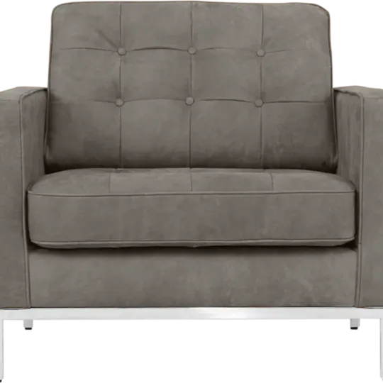 Italo Chair Elegant Silver/Grey Velvet