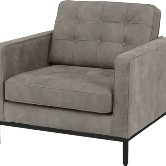 Italo Chair Elegant Silver/Grey Velvet