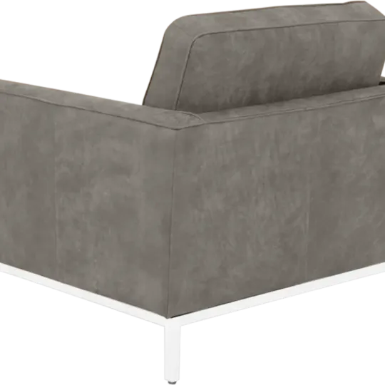 Italo Chair Elegant Silver/Grey Velvet
