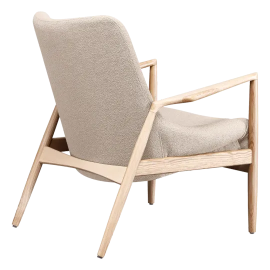 Cavel Flyder Scandinavische Lounge Chair Teddy Taupe Essen