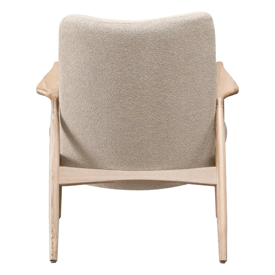 Cavel Flyder Scandinavische Lounge Chair Teddy Taupe Essen